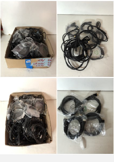 BOX OF VARIOUS TV CABLES ETC