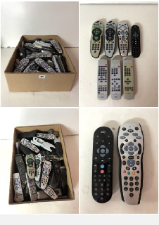 LARGE BOX OF TV REMOTE CONTROLS