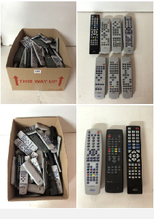 LARGE BOX OF TV REMOTE CONTROLS