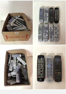 LARGE BOX OF TV REMOTE CONTROLS