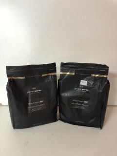 TWO SACKS OF PROTEIN WORKS WHEY PROTEIN