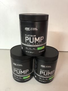 3 X TUBS OF PLATINUM PUMP PRE WORKOUT FORMULA