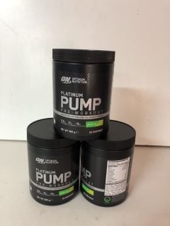 3 X TUBS OF PLATINUM PUMP PRE WORKOUT FORMULA