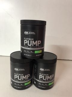 3 X TUBS OF PLATINUM PUMP PRE WORKOUT FORMULA