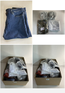 BOX OF MEN'S AND WOMEN'S VARIOUS UNSEALED CLOTHING ITEMS