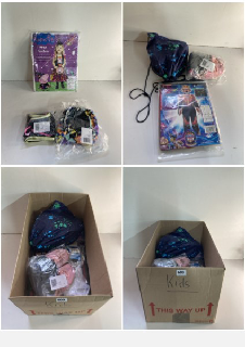 BOX OF KIDS VARIOUS UNSEALED CLOTHING ITEMS