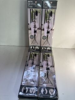 4 X METAL CLOTHES TREES