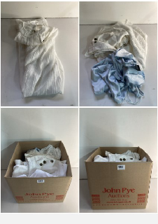 A BOX OF MEN'S AND WOMEN'S VARIOUS UNSEALED CLOTHING ITEMS