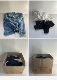 A BOX OF MEN'S AND WOMEN'S VARIOUS UNSEALED CLOTHING ITEMS