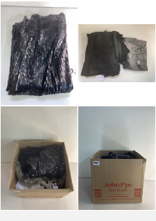 A BOX OF MEN'S AND WOMEN'S VARIOUS UNSEALED CLOTHING ITEMS