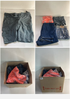 A BOX OF MEN'S AND WOMEN'S VARIOUS UNSEALED CLOTHING ITEMS