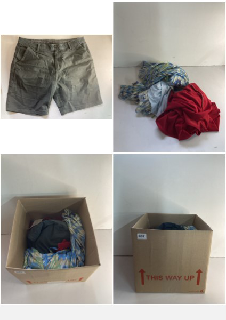 A BOX OF MEN'S AND WOMEN'S VARIOUS UNSEALED CLOTHING ITEMS