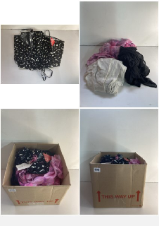 A BOX OF MEN'S AND WOMEN'S VARIOUS UNSEALED CLOTHING ITEMS