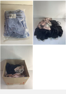 A BOX OF MEN'S AND WOMEN'S VARIOUS UNSEALED CLOTHING ITEMS