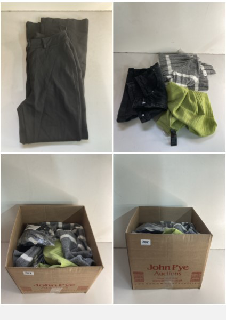 A BOX OF MEN'S AND WOMEN'S VARIOUS UNSEALED CLOTHING ITEMS