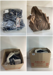 A BOX OF MEN'S AND WOMEN'S VARIOUS UNSEALED CLOTHING ITEMS