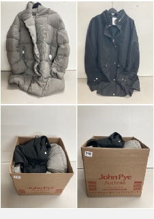 A BOX OF MEN'S AND WOMEN'S VARIOUS UNSEALED CLOTHING ITEMS