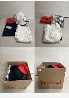 A BOX OF MEN'S AND WOMEN'S VARIOUS UNSEALED CLOTHING ITEMS