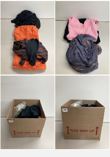 A BOX OF MEN'S AND WOMEN'S VARIOUS UNSEALED CLOTHING ITEMS