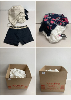 A BOX OF MEN'S AND WOMEN'S VARIOUS UNSEALED CLOTHING ITEMS