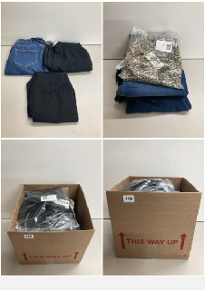 A BOX OF MEN'S AND WOMEN'S VARIOUS UNSEALED CLOTHING ITEMS