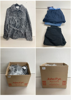 A BOX OF MEN'S AND WOMEN'S VARIOUS UNSEALED CLOTHING ITEMS