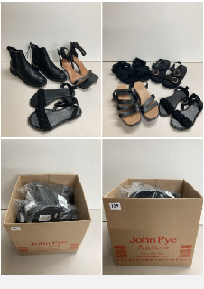 A BOX OF VARIOUS MEN'S AND WOMEN'S UNBOXED PAIRS OF FOOTWEAR