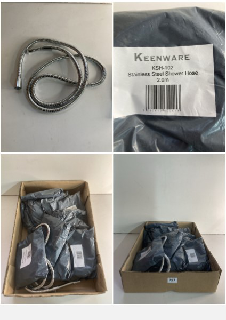 BOX OF FLEXIBLE SHOWER HOSES