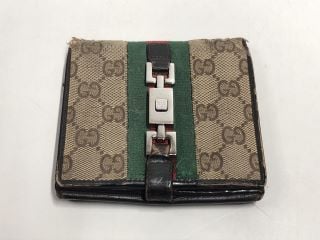 GUCCI GG CANVAS & LEATHER WALLET (VAT ONLY PAYABLE ON BUYERS PREMIUM)