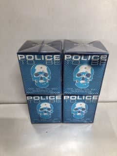 4 X POLICE TO BE OR NOT TO BE EAU DE TOILETTE (SEALED)