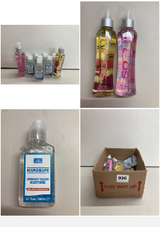 BOX OF HEALTHCARE AND BEAUTY PRODUCTS TO INCLUDE CANDY FLOSS BODY MIST