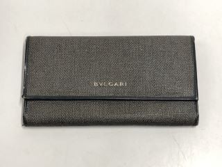 BVLGARI GRAY LONG WALLET (VAT ONLY PAYABLE ON BUYERS PREMIUM)