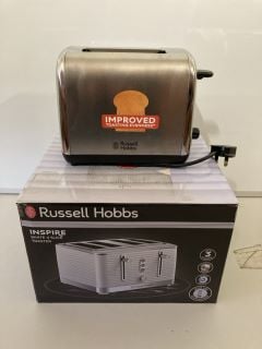 2 X RUSSELL HOBBS TOASTER INC INSPIRE WHITE 4 SLICE TOASTER