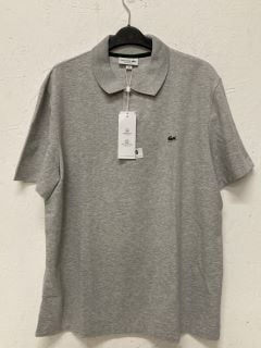 MEN'S LACOSTE T-SHIRT GREY SIZE 6/XL RRP £79.99