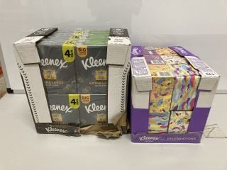 2 X KLEENEX ITEMS INC EXTRA LARGE TISSUES