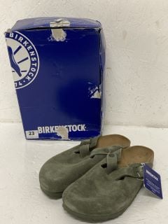 BIRKENSTOCK BOSTON BS SUEDE THYME SIZE UK 7 RRP £130.00