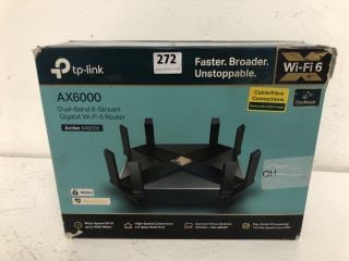 TP-LINK AX6000 DUAL-BAND 8 STREAM GIGABIT WI-FI 6 ROUTER