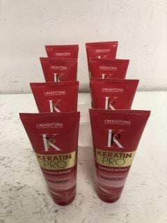 8 X CREIGHTONS KERATIN PRO DAMAGE REPAIR STRENGTHENING SHAMPOO 250ML