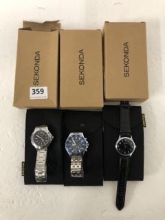 3 X SEKONDA WATCHES