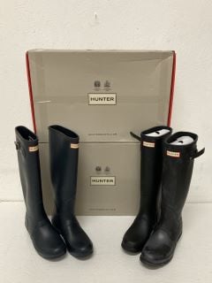 2 X HUNTER WELLIES UK 6