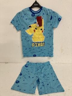 KIDS POKEMON PIKACHU PAJAMAS SIZE: 12-13YRS