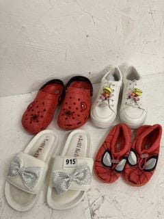 QTY OF KIDS SHOES INC SPIDER-MAN CROCS