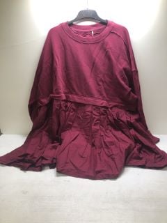 WOMEN'S LONG BURGUNDY DRESS RRP: $128