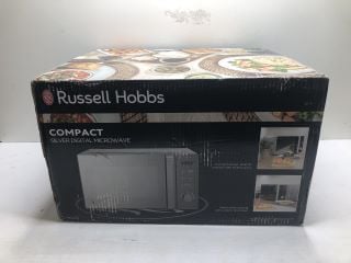 RUSSELL HOBBS COMPACT SILVER DIGITAL MICROWAVE