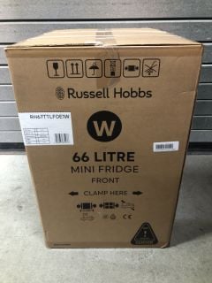 RUSSELL HOBBS 66L MINI FRIDGE MODEL: RH6TTLF0E1W