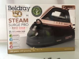 BELDRAY STEAM SURGE PRO ROSE GOLD EDITION STEAM IRON