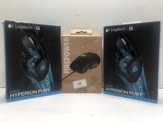 3 X GAMING MICE INC LOGITECH G402 HYPERION FURY