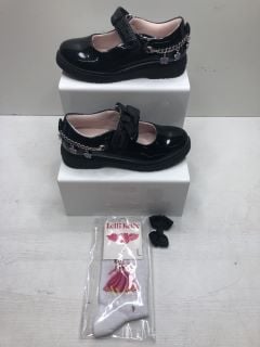 LELLI KELLY BLACK PATENT SHOES UK SIZE 32