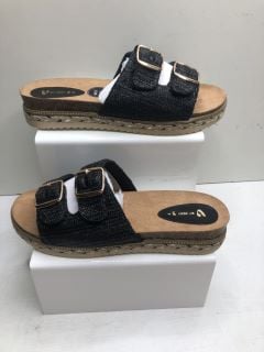 WOMENS BLACK SANDALS UK SIZE 8