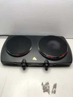 2 SOLID PLATE COOKING PORTABLE HOBS